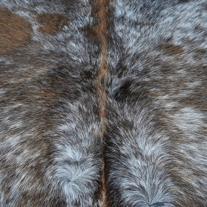 Dark Speckled Brindle Cowhide Rug 4X4.5 FT