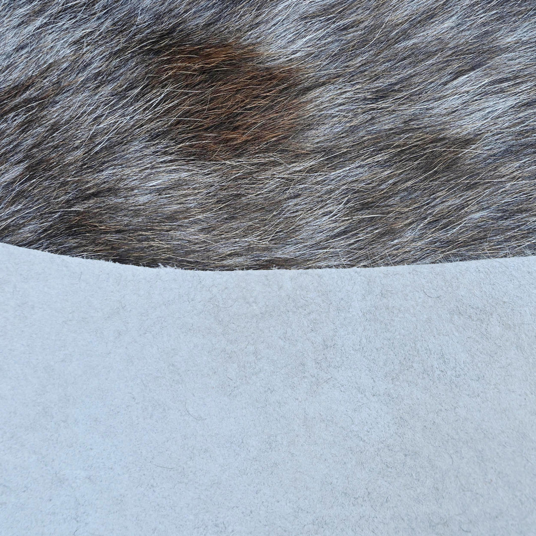 Dark Speckled Brindle Cowhide Rug 4X4.5 FT