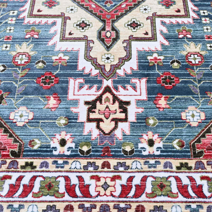 Green traditional Floral Turkish Rug 5X8 ft