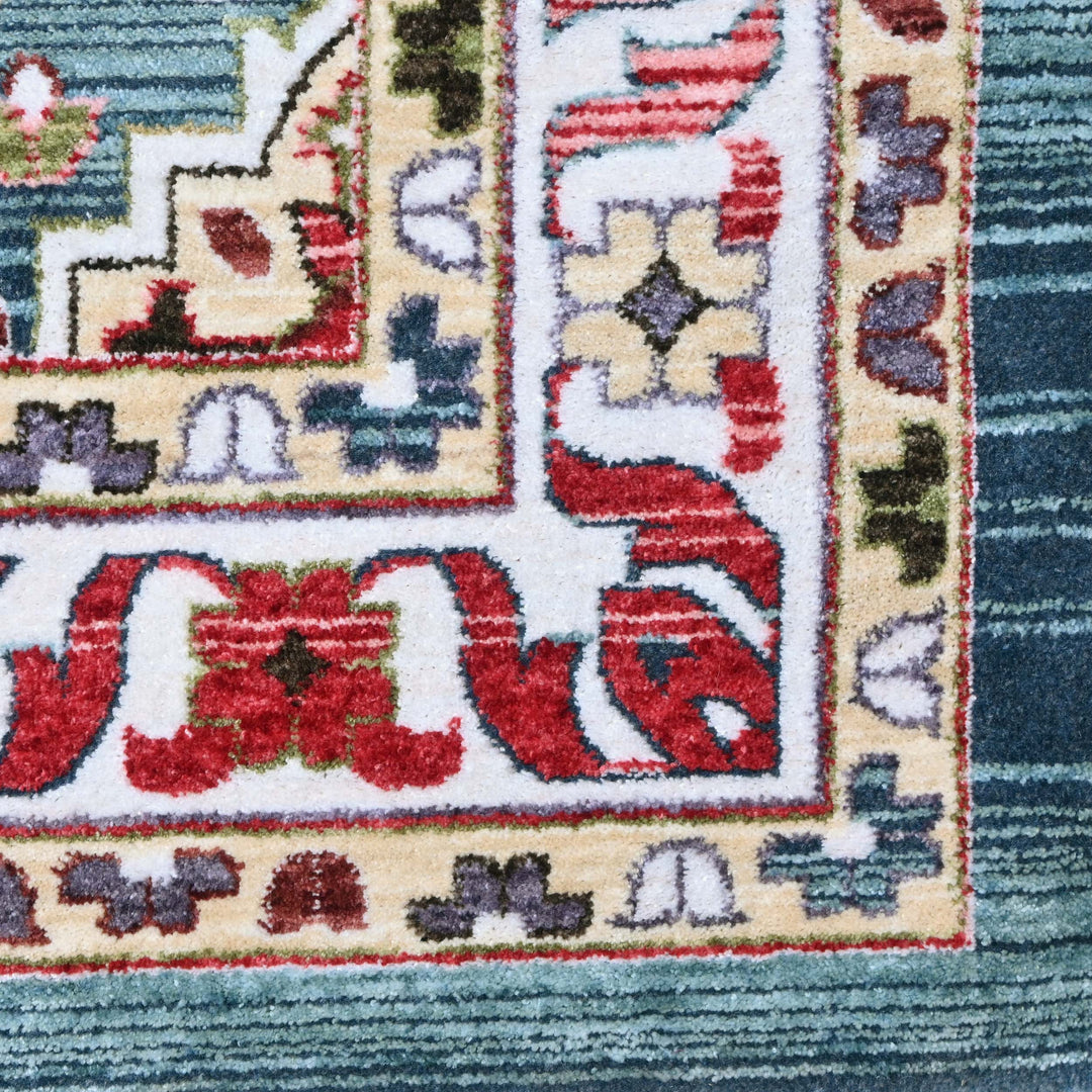 Green traditional Floral Turkish Rug 5X8 ft