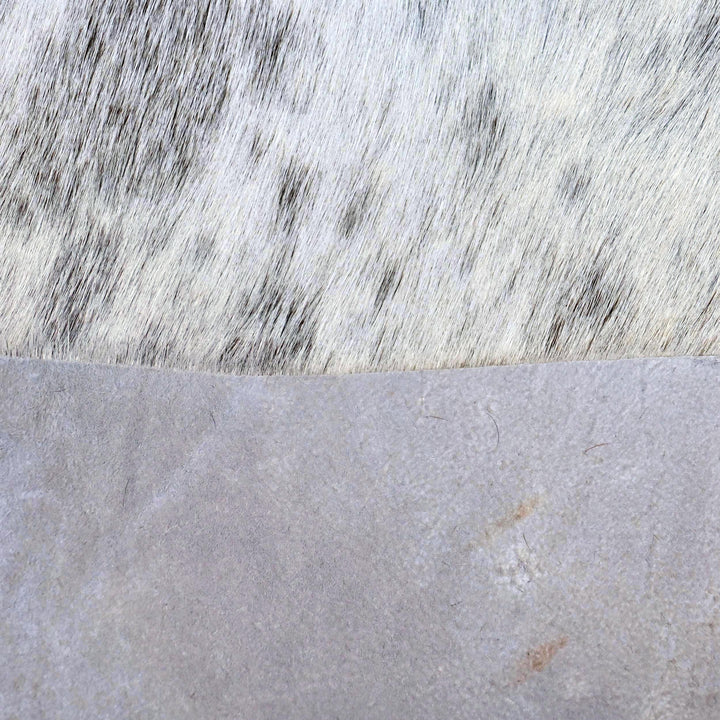 Light Grey Spotted Cow Hide 5x5 FT