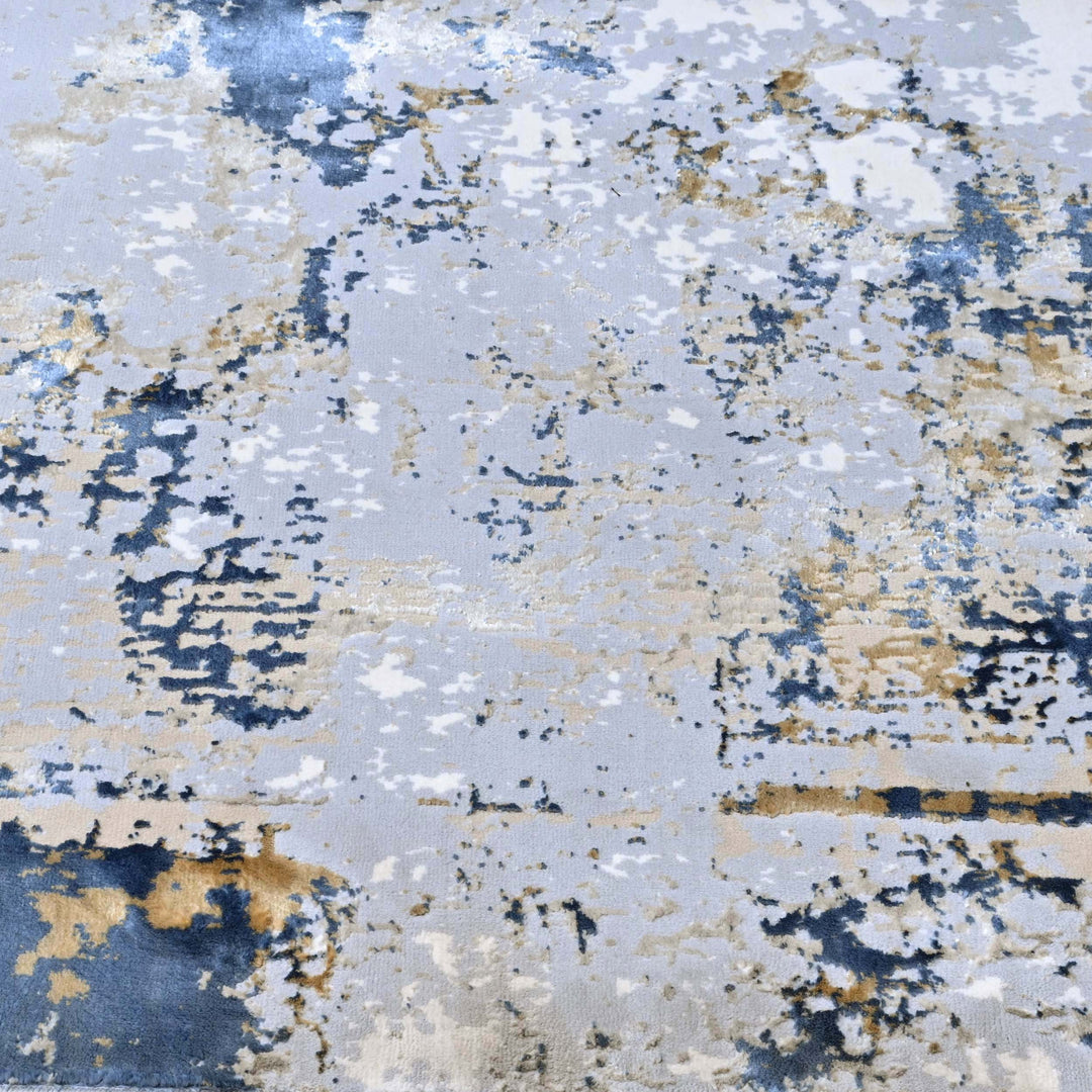 Grey Abstract Turkish Rug 5X8 ft