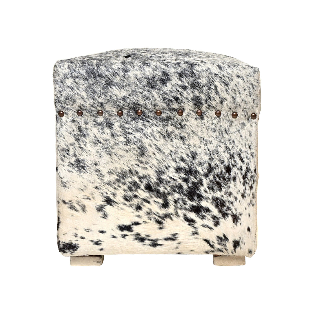 Natural Cowhide Ottoman Stool