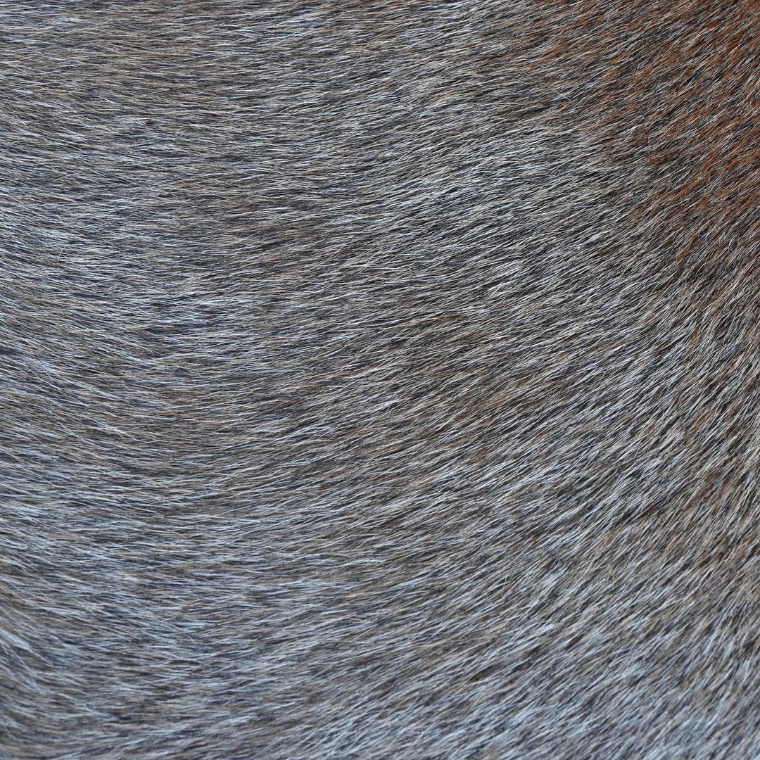 Grey & Brown Brindle Cowhide 4.5X5 FT