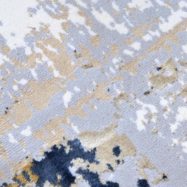 Grey Abstract Turkish Rug 5X8 ft