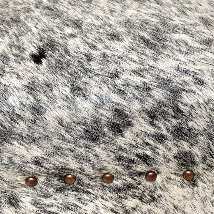 Natural Cowhide Ottoman Stool