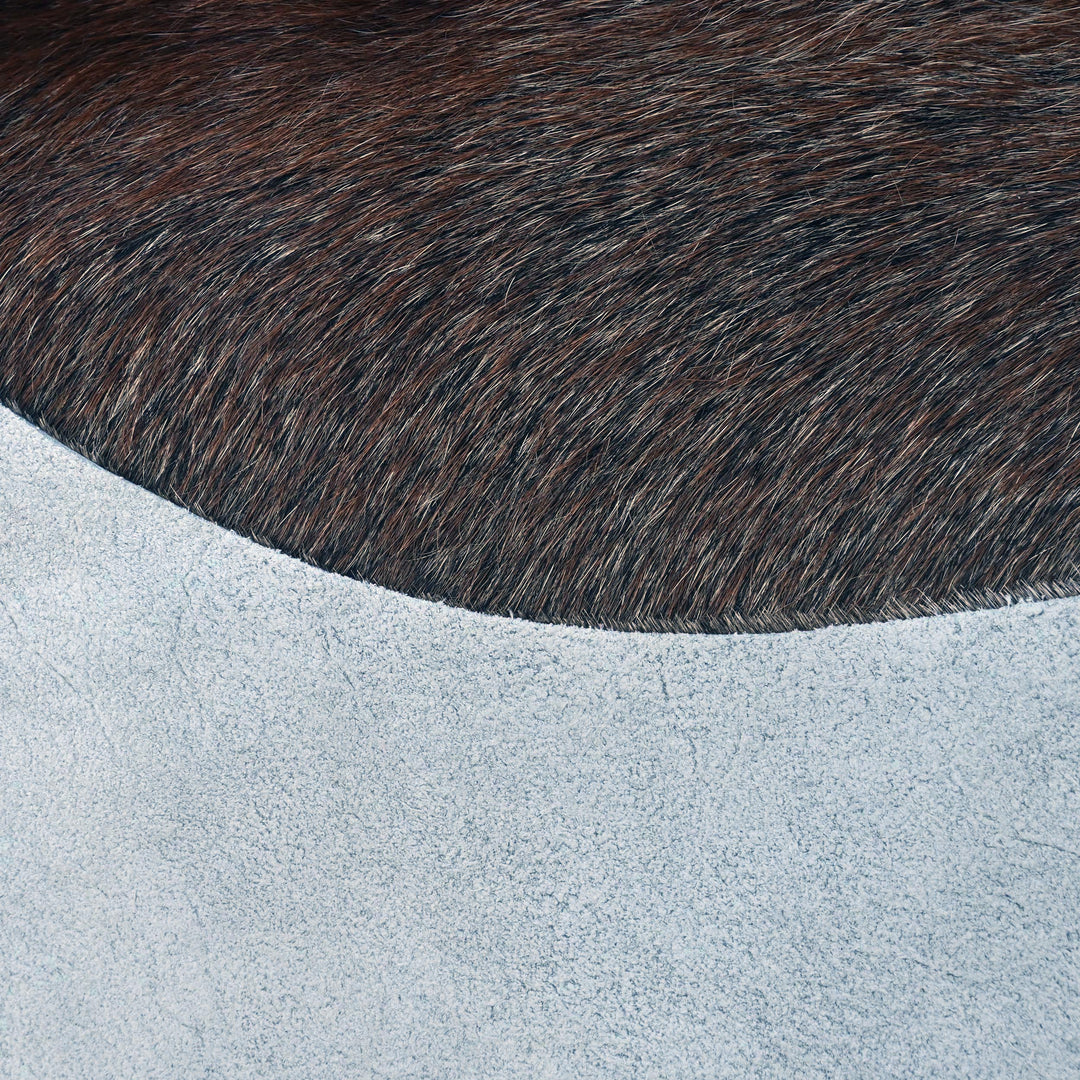 Grey & Brown Brindle Cowhide 4.5X5 FT