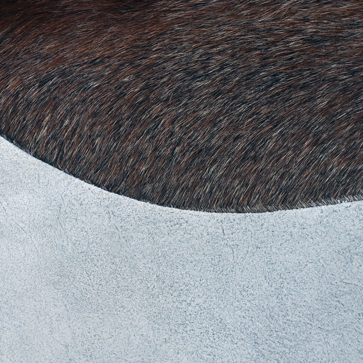 Grey & Brown Brindle Cowhide 4.5X5 FT