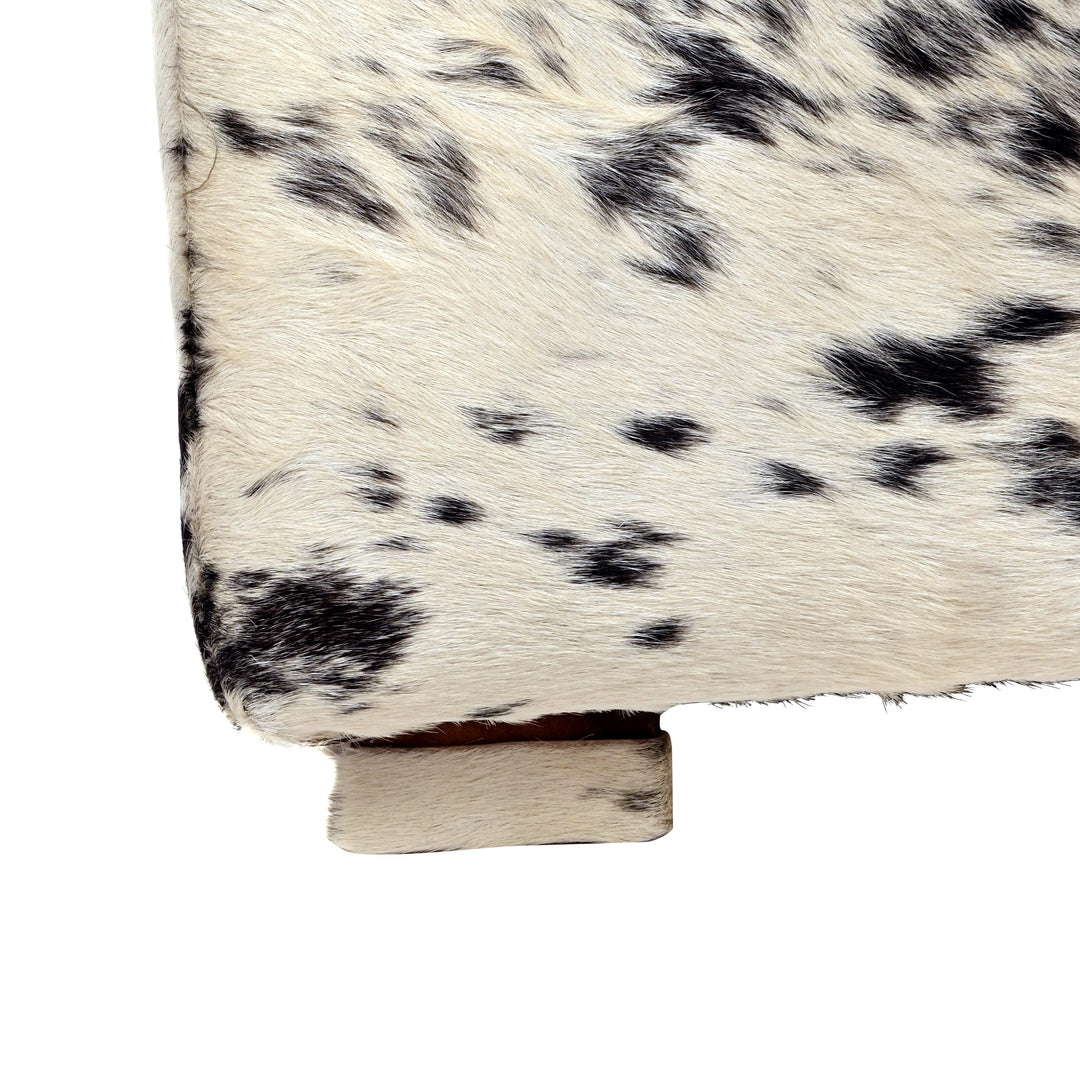 Natural Cowhide Ottoman Stool