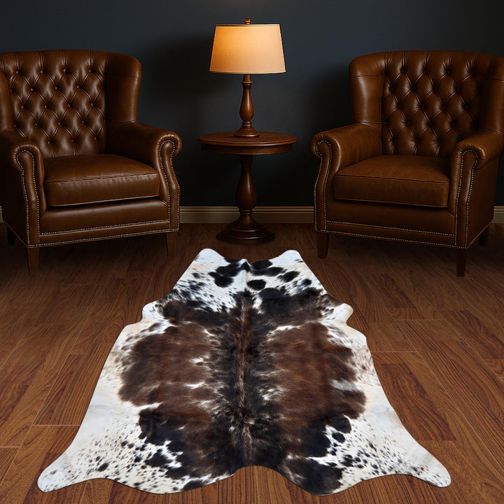 Speckled Tricolor Cowhide 4.5x4.5 FT