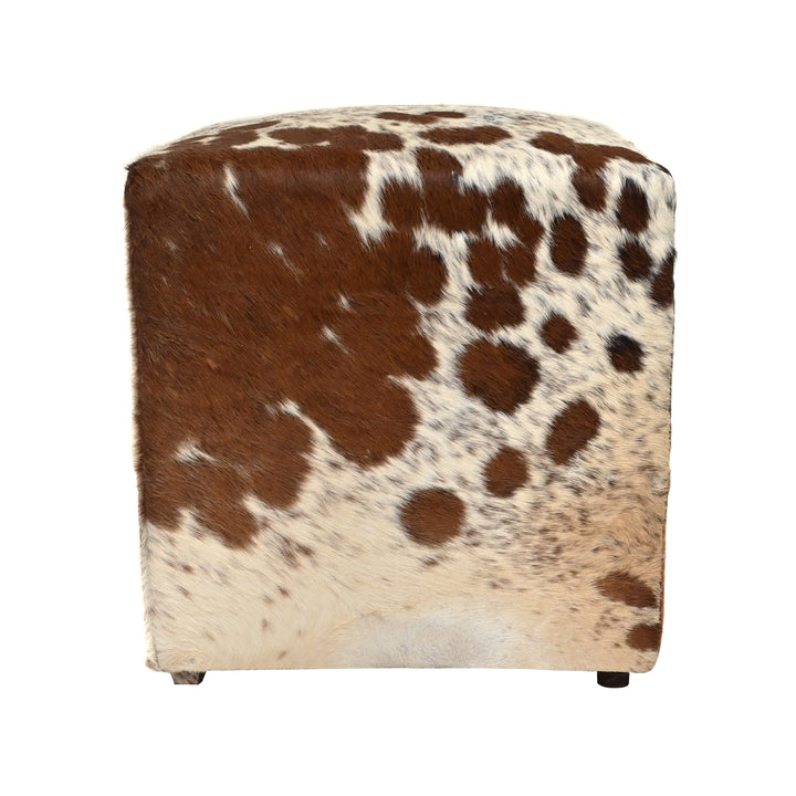 Natural Cowhide Ottoman Stool