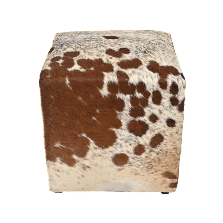 Natural Cowhide Ottoman Stool