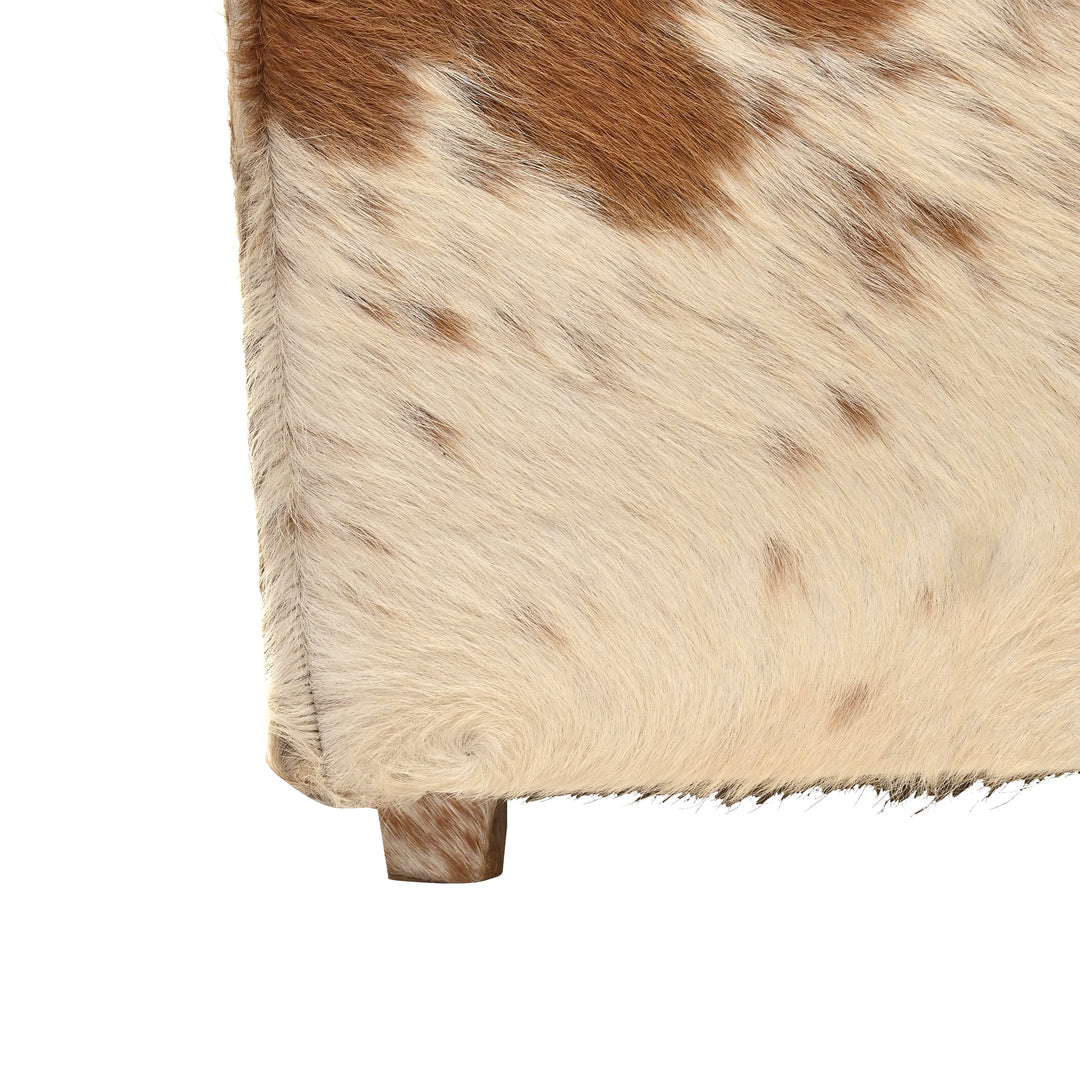 Natural Cowhide Ottoman Stool