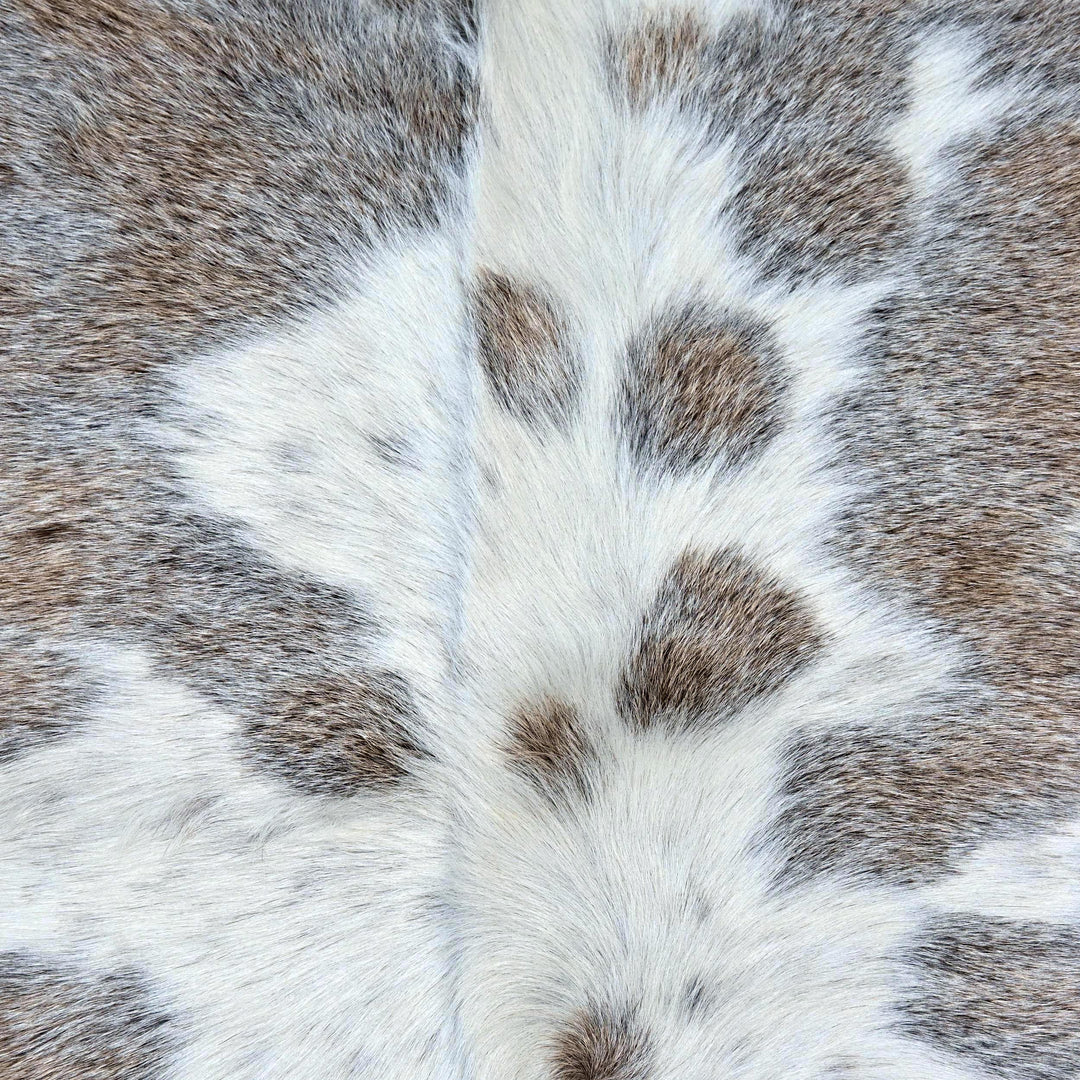 Grey Beige & Cream Cow Hide 5x6 FT