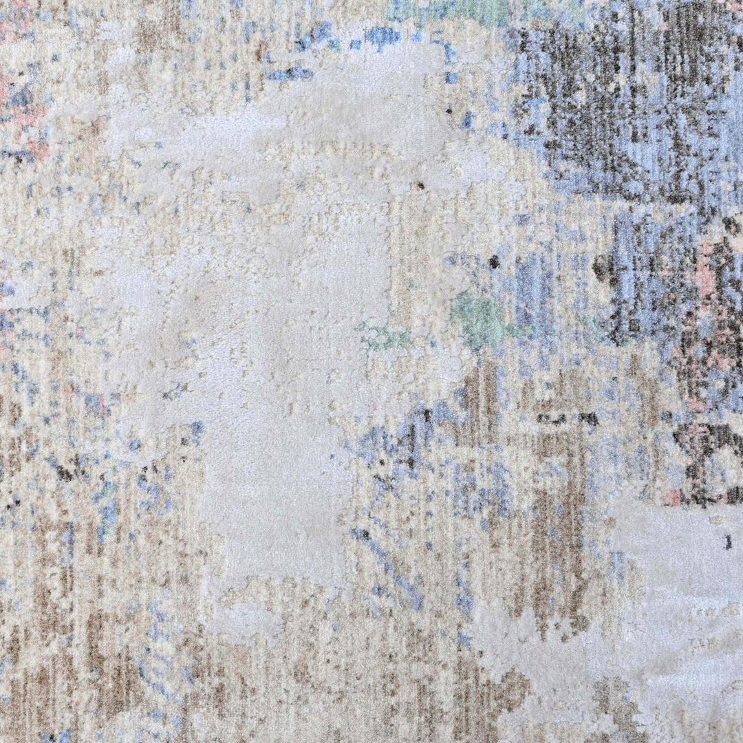 Beige Abstract Turkish Rug 5X8 ft