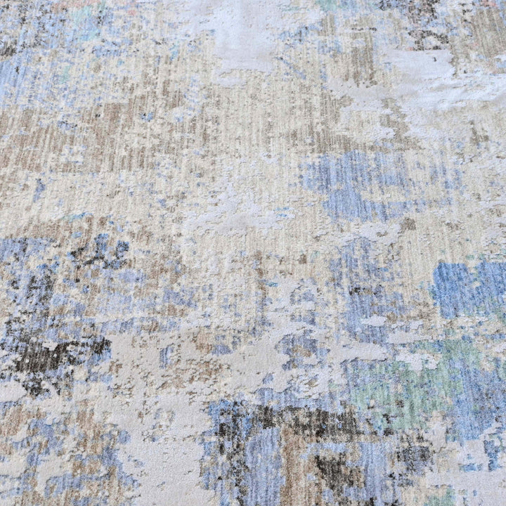 Beige Abstract Turkish Rug 5X8 ft