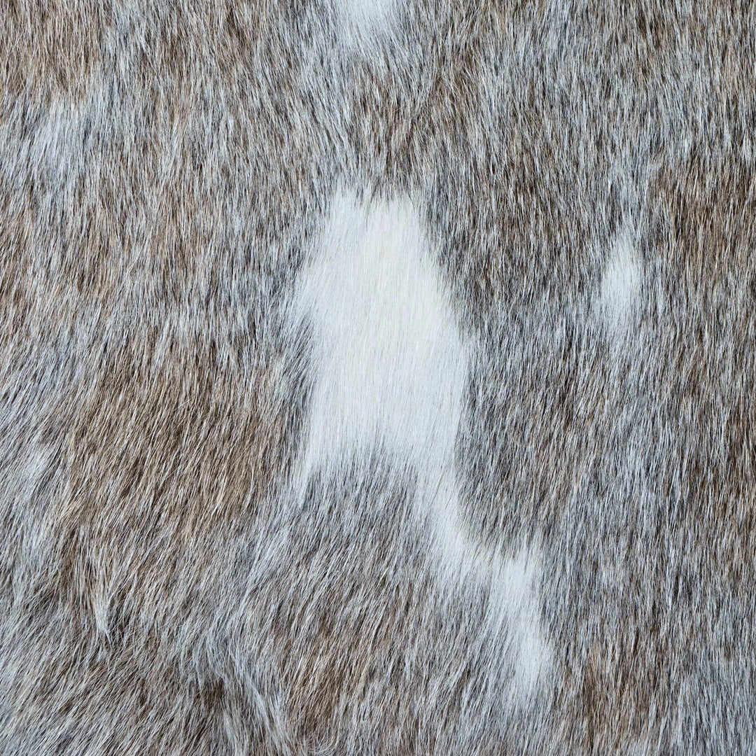 Grey Beige & Cream Cow Hide 5x6 FT