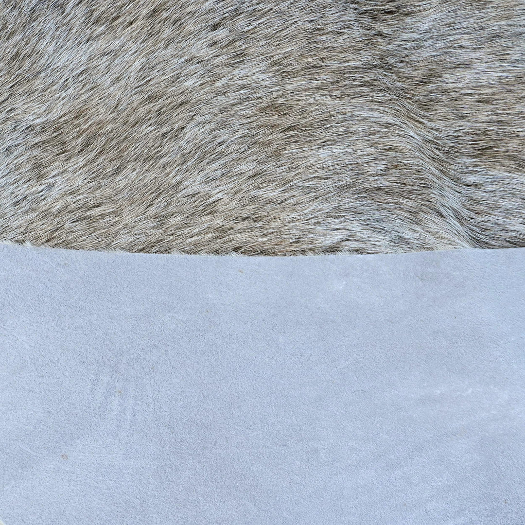Grey Beige & Cream Cow Hide 5x6 FT