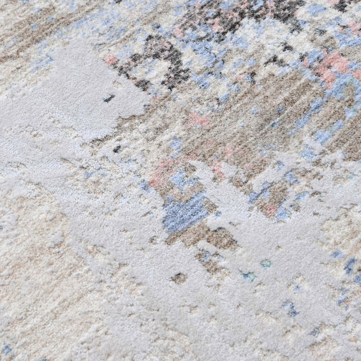 Beige Abstract Turkish Rug 5X8 ft