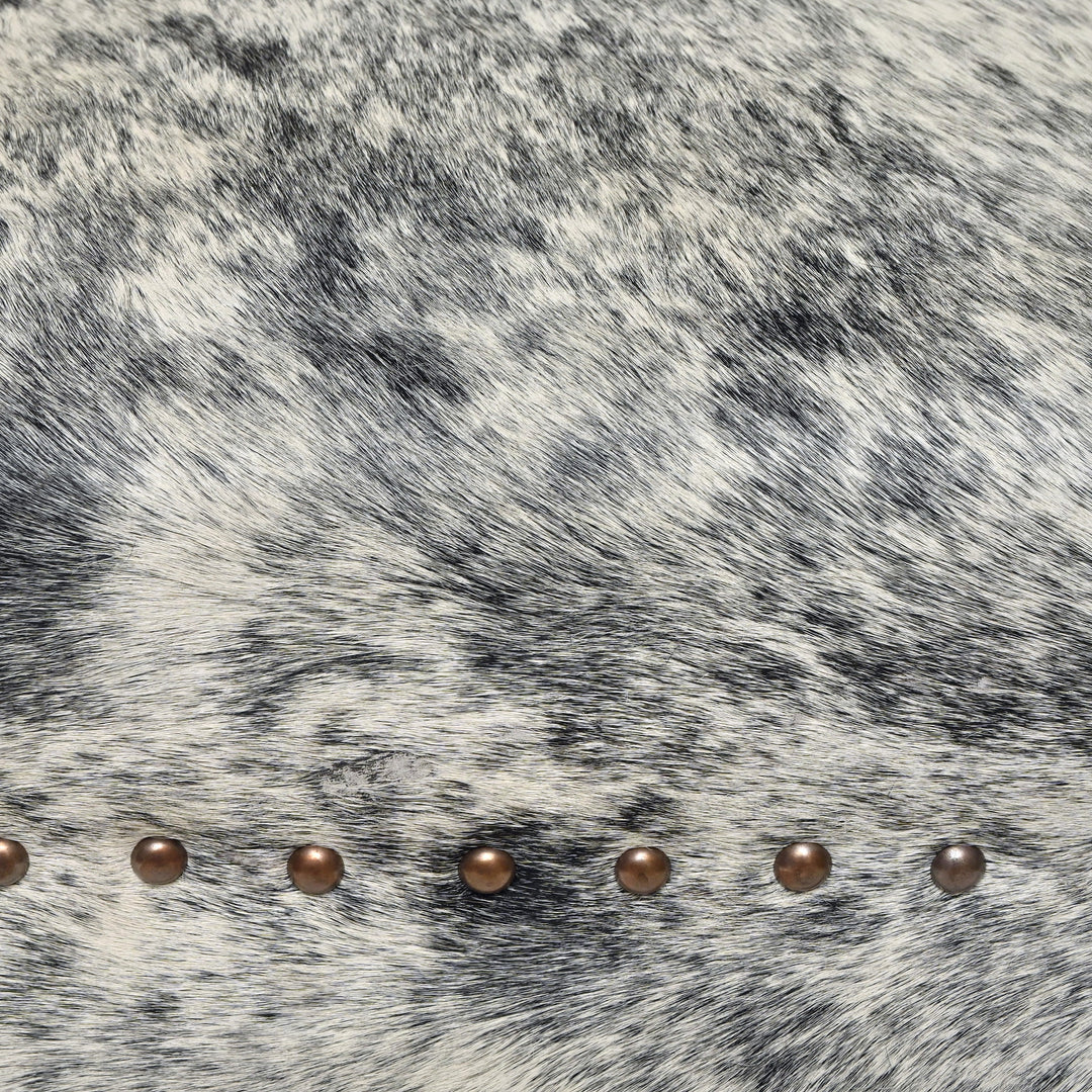 Natural Cowhide Ottoman Stool