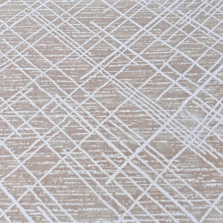 Brown Geometric Turkish Rug 5X8 ft