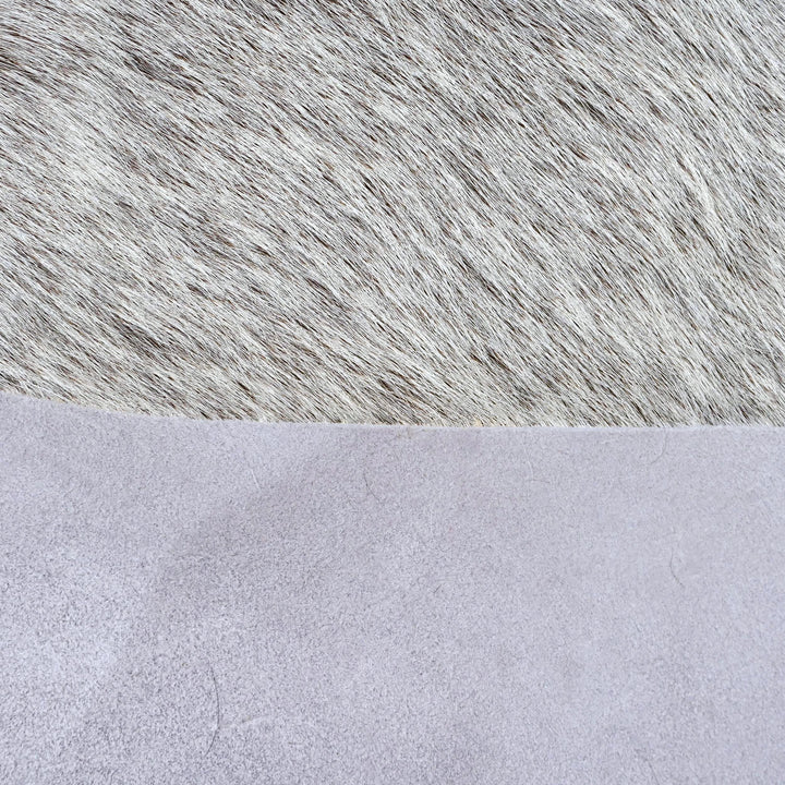 Grey & White Speckled Cow Hide 5x5 FT