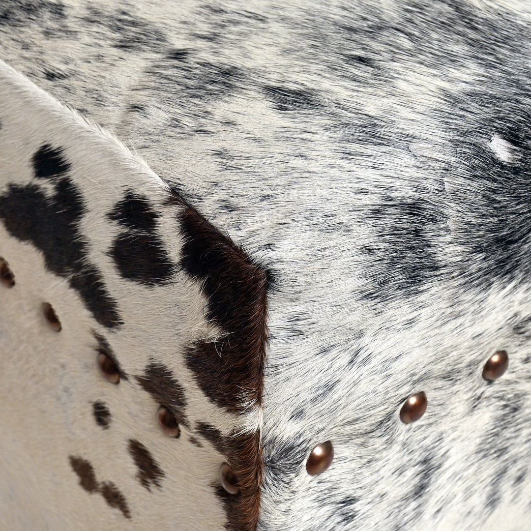 Natural Cowhide Ottoman Stool