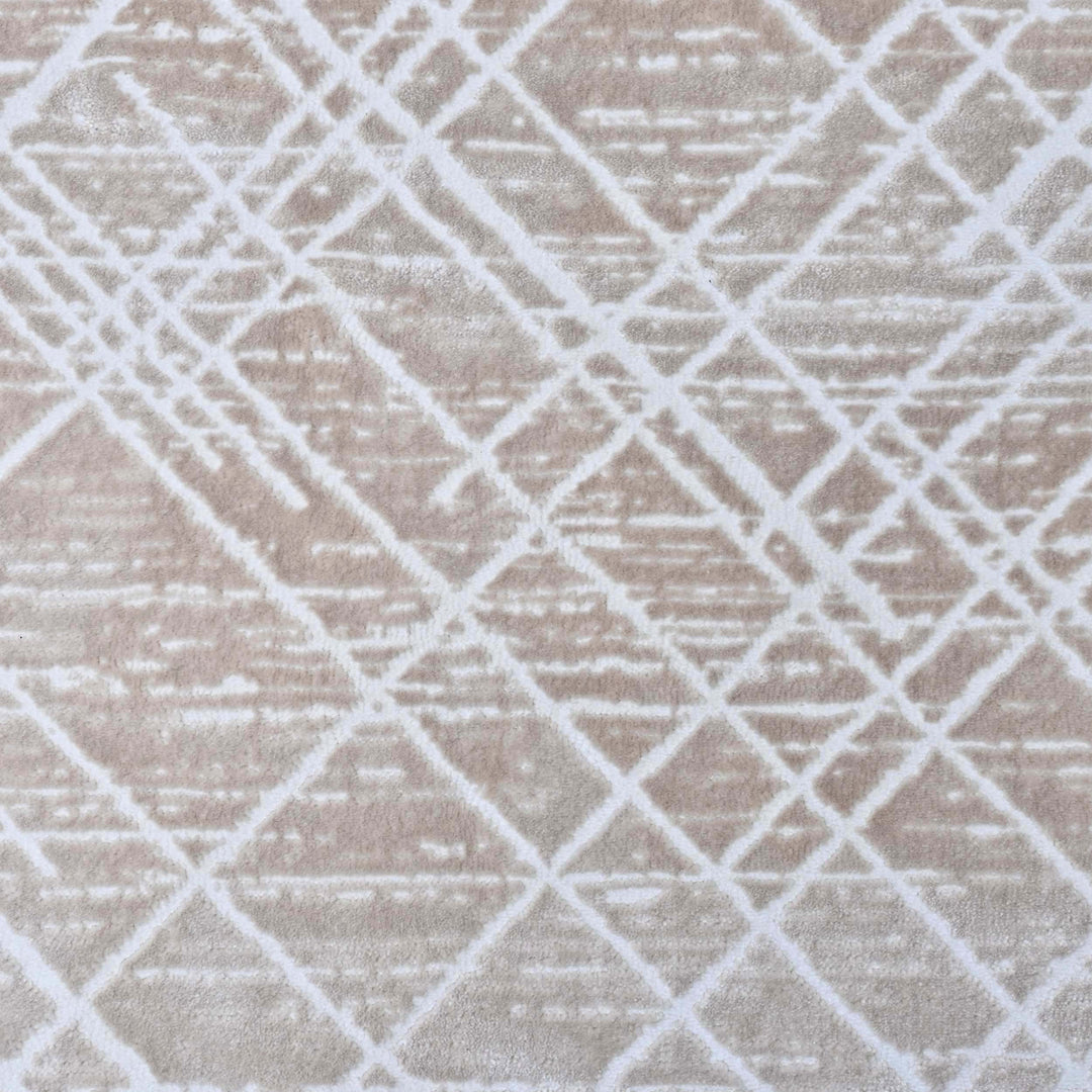 Brown Geometric Turkish Rug 5X8 ft
