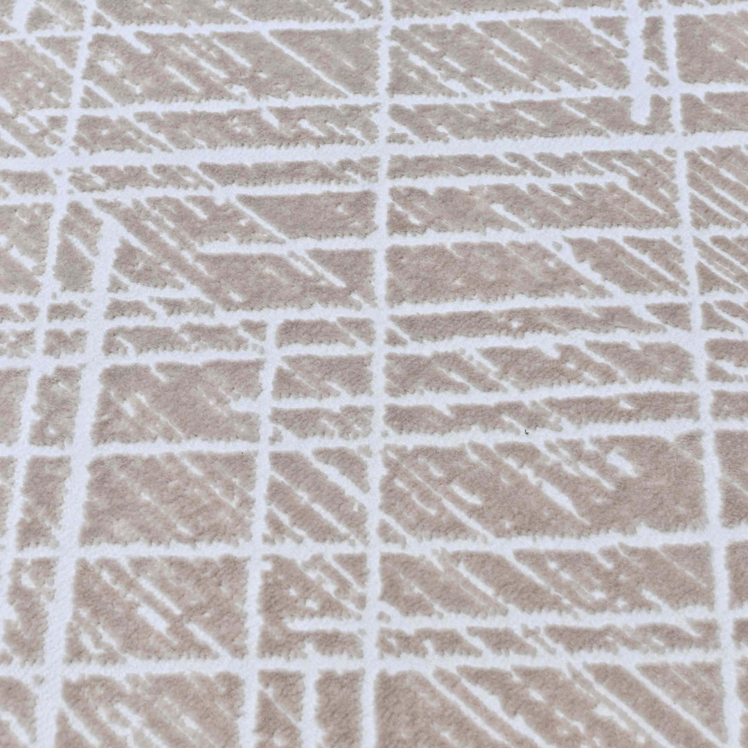 Brown Geometric Turkish Rug 5X8 ft