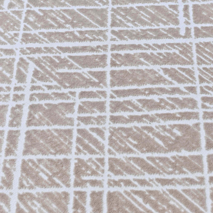 Brown Geometric Turkish Rug 5X8 ft