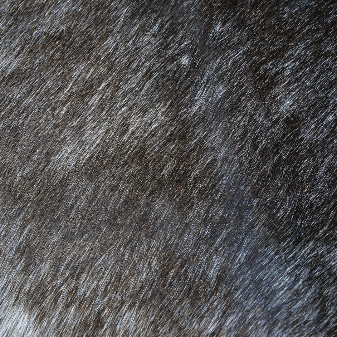 Dark Charcoal Brindle Cow Hide 5x5 FT