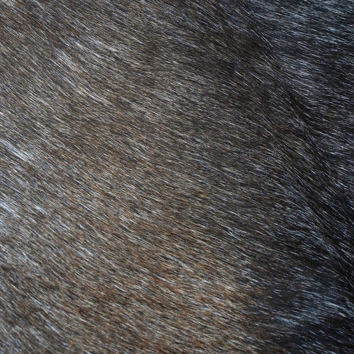 Dark Charcoal Brindle Cow Hide 5x5 FT