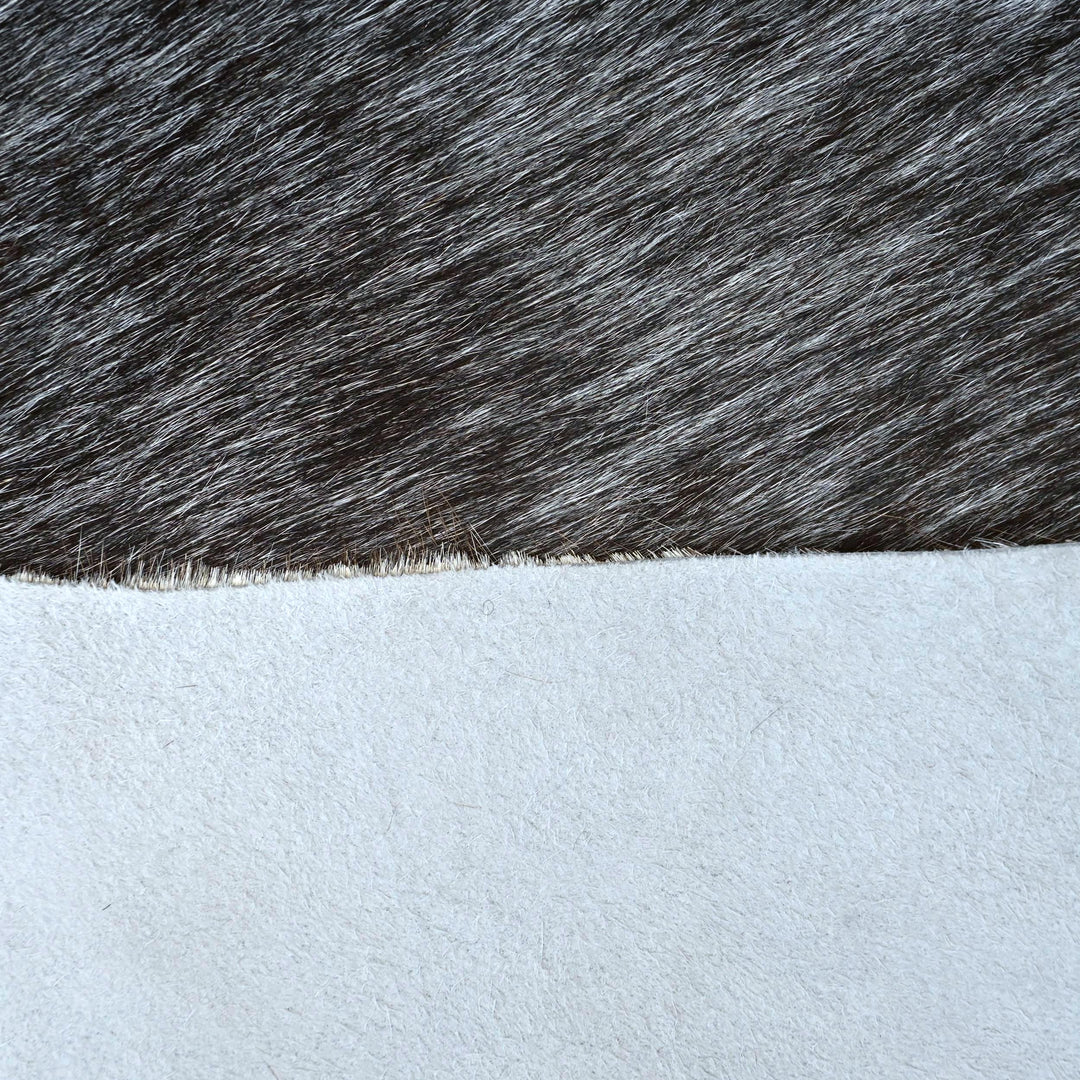 Dark Charcoal Brindle Cow Hide 5x5 FT