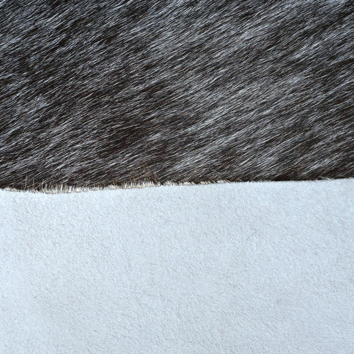 Dark Charcoal Brindle Cow Hide 5x5 FT