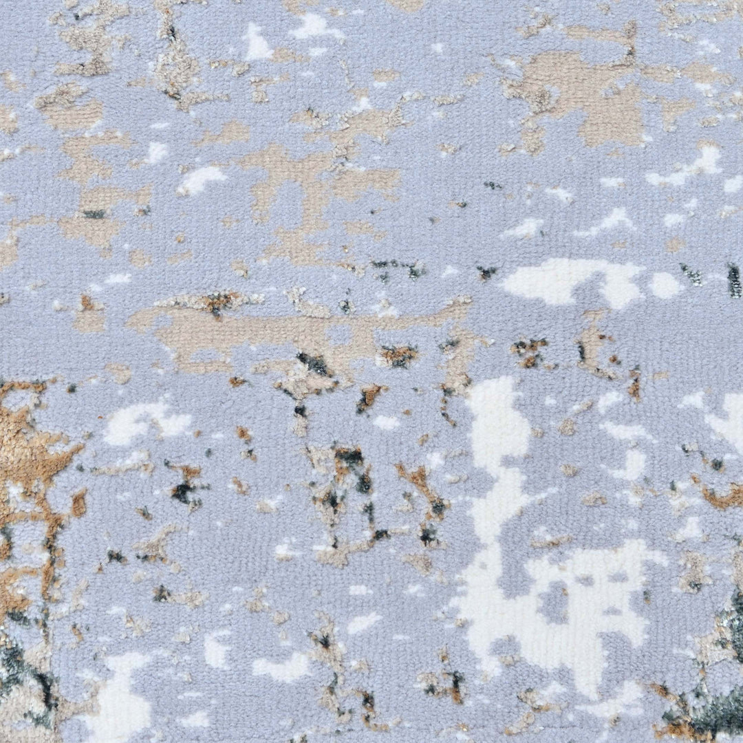 Dark Grey Abstract Turkish Rug 5X8 ft
