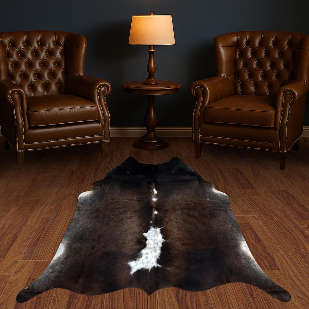 Dark Chocolate Brindle Cowhide 4.5x4.5 FT