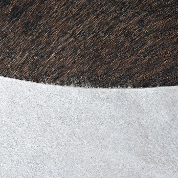 Dark Chocolate Brindle Cowhide 4.5x4.5 FT