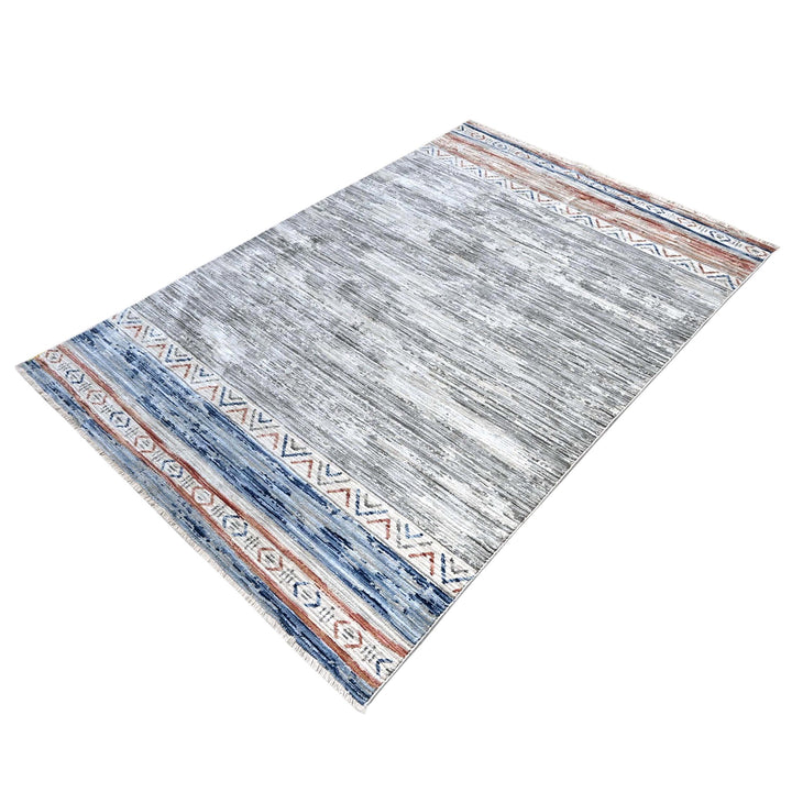 Grey Plain Turkish Rug 5X8 ft