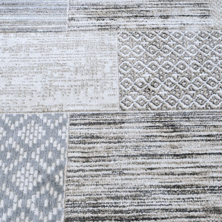 Grey Stripe Turkish Rug 5X8 ft