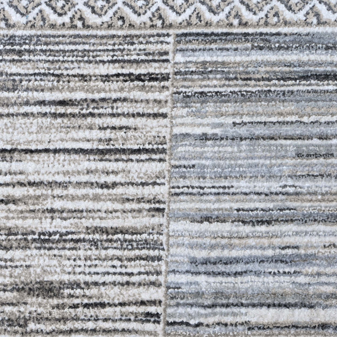 Grey Stripe Turkish Rug 5X8 ft
