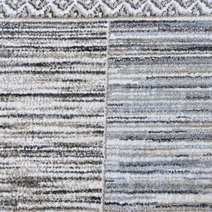 Grey Stripe Turkish Rug 5X8 ft