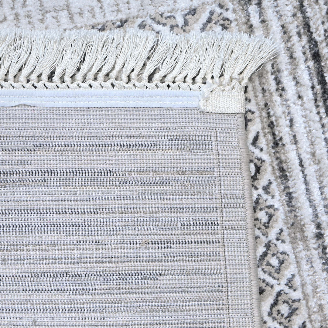Grey Stripe Turkish Rug 5X8 ft