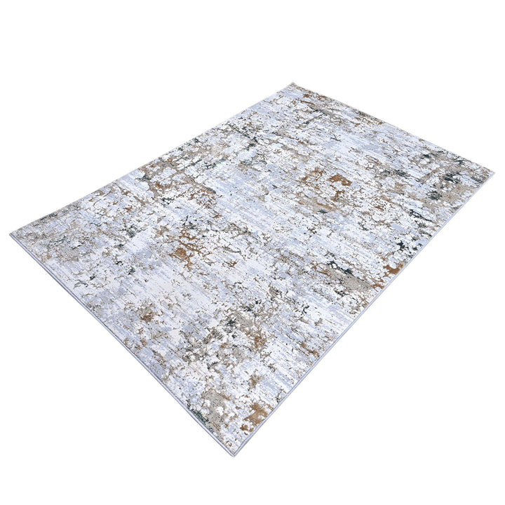 Grey & Beige Turkish Rug 5X8 ft