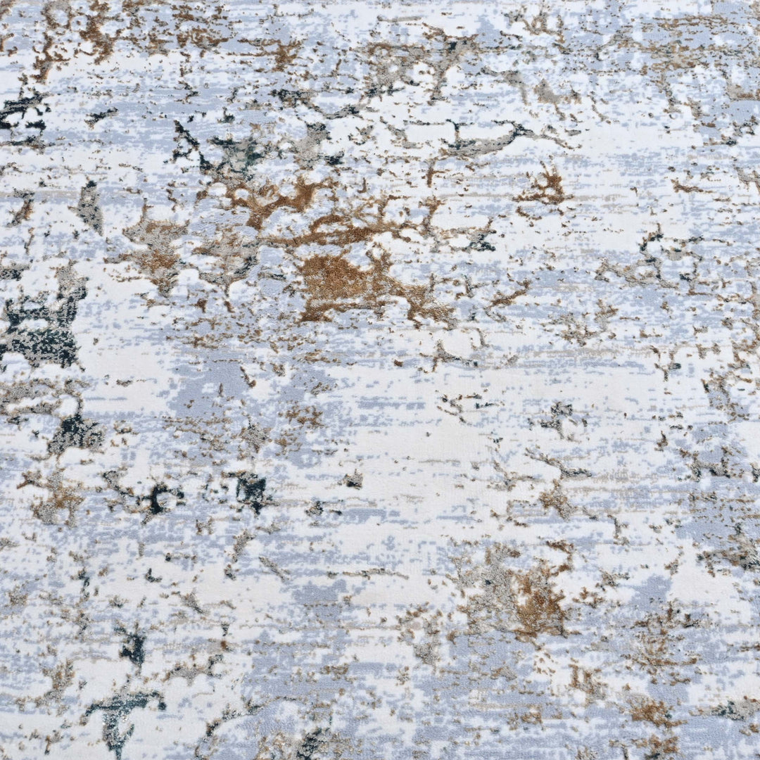 Grey & Beige Turkish Rug 5X8 ft