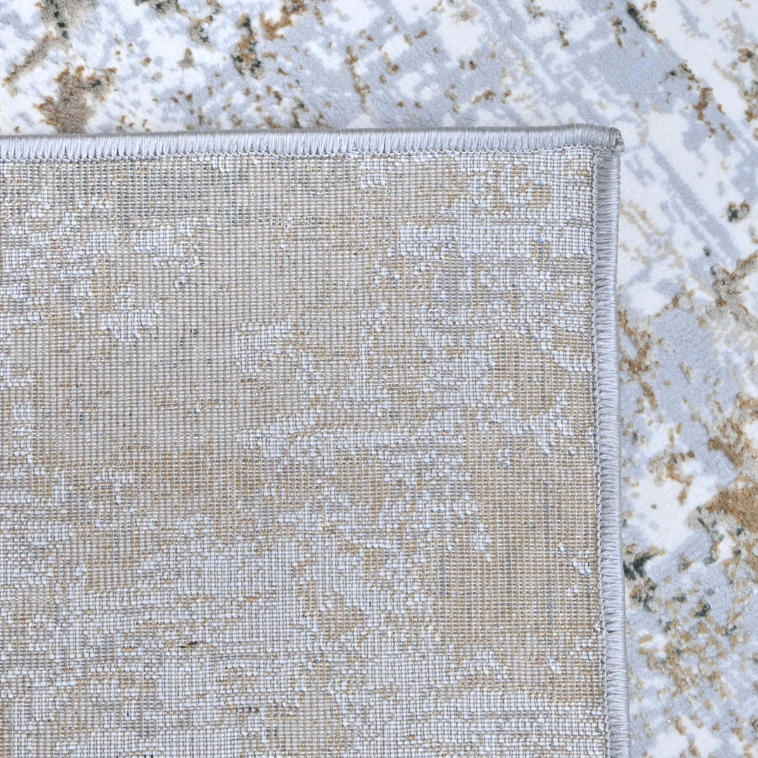 Grey & Beige Turkish Rug 5X8 ft
