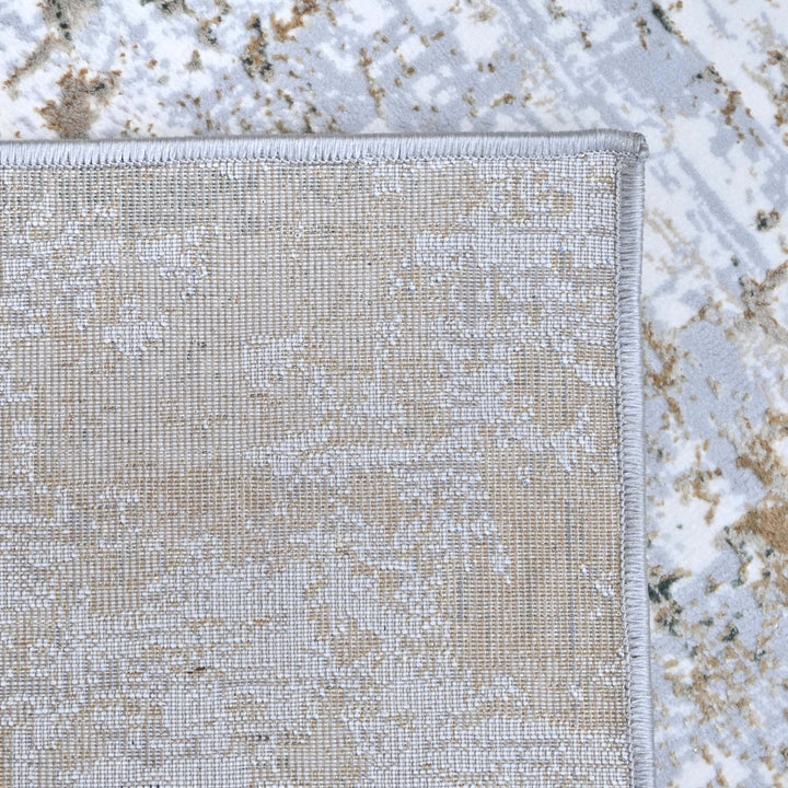 Grey & Beige Turkish Rug 5X8 ft