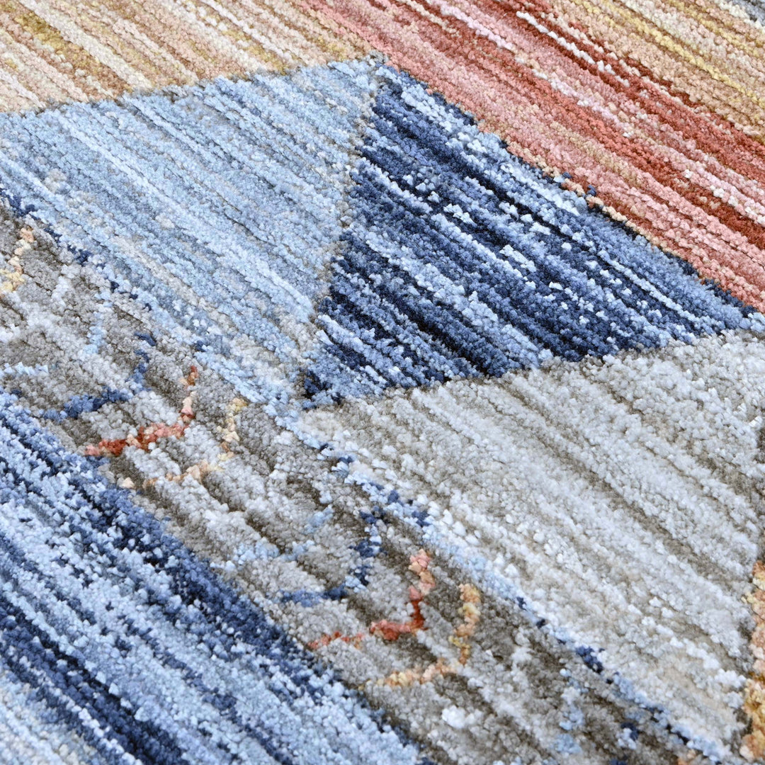 Multi Abstract Turkish Rug 5X8 ft