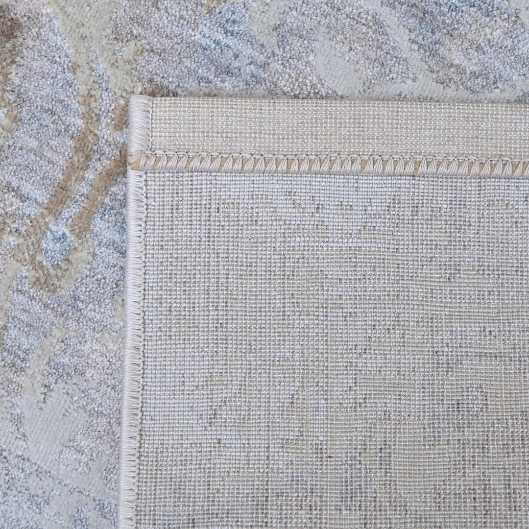 Grey Floral Turkish Rug 5X8 ft