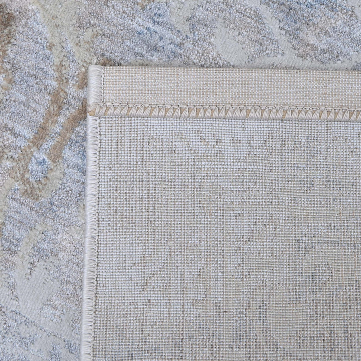 Grey Floral Turkish Rug 5X8 ft
