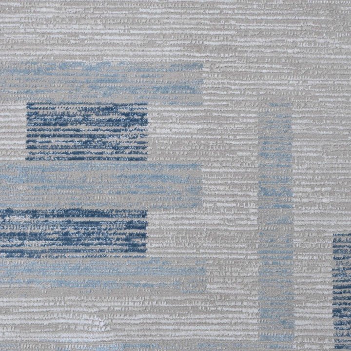 Grey & Blue Plain Turkish Rug 5X8 ft
